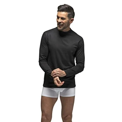 Image of HEAT HOLDERS Mens Long Sleeved Thermal Top Fleece Lined Base Layer (L, X Warm Lite)