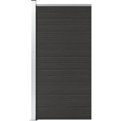 Image of vidaXL Fence Panel WPC 95x186 cm Black