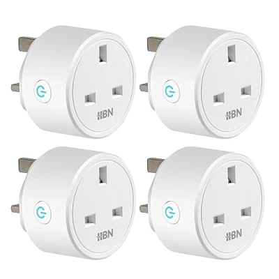 Image of HBN Smart Plug WiFi Socket Work with Alexa Echo and Google Home, Timer Plug, No Hub Required, 2.4Ghz Only (13A/3120W,4 Pack)