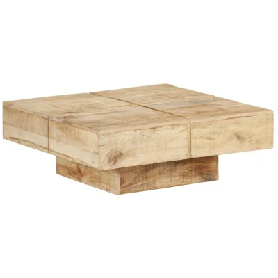 Image of vidaXL Coffee Table 80x80x28 cm Solid Mango Wood