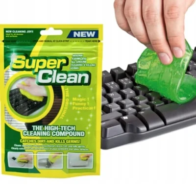 Image of TRIXES Super Putty Keyboard Cleaner Dust Dirt Remover for your PC, Computer, Mobile, Car Cleaning Products, Accessories, Gadgets Men Reusable Interior (Green)