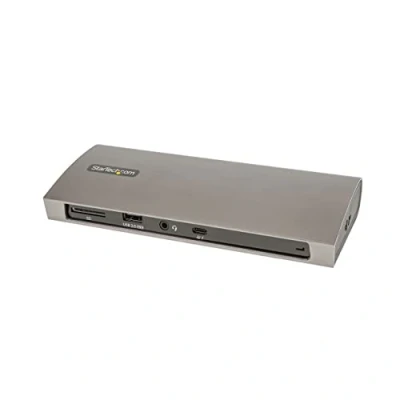 Image of StarTech.com Thunderbolt 4 Dock, 96W Power Delivery, Single 8K/Dual Monitor 4K 60Hz, 3xTB4/USB4 ports/4xUSB A/SD/GbE, Docking Station for Windows or TB3 MacBook, 0.8m Cable (TB4CDOCKUE)