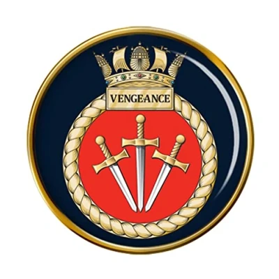 Image of HMS Vengeance, Royal Navy Pin Badge