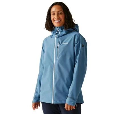 Image of Regatta Women&#039;s Water repellent Birchdale II Waterproof Jacket Coronet Blue, Size: 8