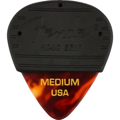 Image of Fender Mojo Grip Picks, Celluloid, Medium, 3 Pack, Tortoiseshell