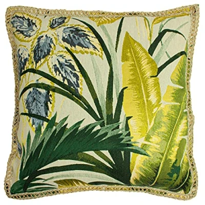 Image of furn. Amazonia Cushion Cover, Polyester, Rayon, Green