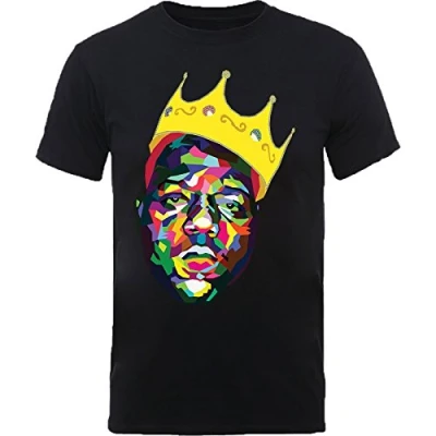 Image of Notorious B.I.G Biggie Smalls Coloured Crown Official Unisex T Shirt up to XXL E3 Black