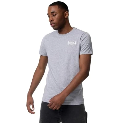 Image of Lonsdale Men&#039;s Elmdon T Shirt Marl Grey