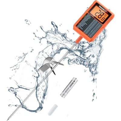 Image of ThermoPro TP510 Waterproof Digital Candy Thermometer with Pot Clip, 20cm Long Probe Instant Read Food Cooking Meat for Grilling Smoker BBQ Deep Fry Oil