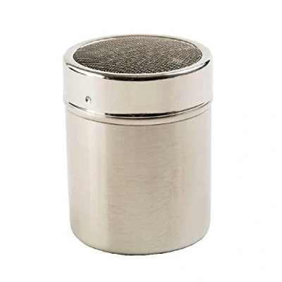 Image of Vogue Shaker With Fine Mesh 275ml 7X9cm Stainless Steel Cruet Pot Kitchen