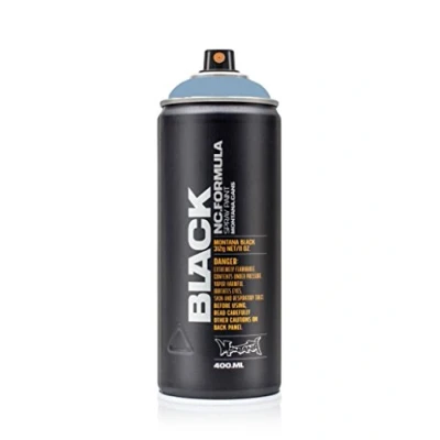 Image of Montana Black Spray Paint, Matt Finish, 400ml Can, Colour: BLK5160 Space