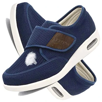 Image of Diabetic Shoes Medical for Swollen Feet Men with Arthritis Women Touch Close Fastenings Perfect Anyone who Suffers from Sensitive,Blue,42EU