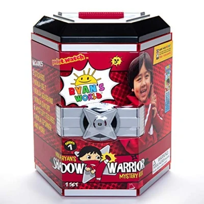 Image of RYAN&#039;S WORLD 200773.002 Warrior Case with Exclusive Figures and Ninja Themed Toys, Multi, 22.2 x 25.4 31.4 Centimeters