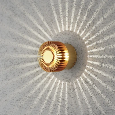 Image of Monza Outdoor Modern Wall Light Brass Anodised 3W High Power LED, IP54