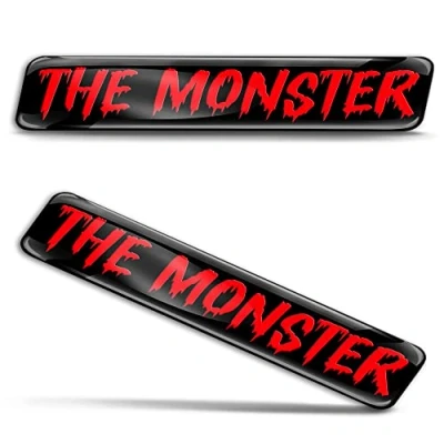 Image of Biomar Labs 2 x 3D Gel Silicone Sticker Monster Badge Stickers Car Motorcycle Bicycle Window Door Laptop KS 36