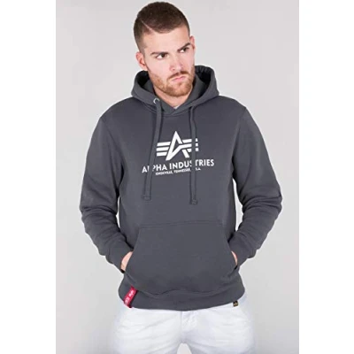 Image of Alpha Industries FOIL Hoodie, Men&#039;s, Size: Medium, Grey