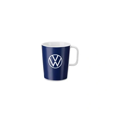 Image of Volkswagen 000069601BR Coffee Cup with VW Logo Porcelain Blue