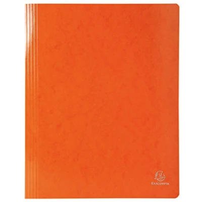 Image of Exacompta Ref 380809B Iderama Collection Flat Bar Files 240 x 320mm in Size, Suitable for A4 Documents, 355gsm Glossy Coated Pressboard Orange (Pack of 25)