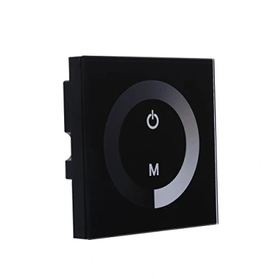 Image of Dimmer Switch, Single Color Switch Touch Panel Reusable Plastic Material For LED Light Strip(DC 12V 24V)(black)