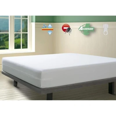 Image of Savel Mattress Encasement 120x190/200 cm Small Double Waterproof and Breathable Protector Deep 30cm Fitted Skirt White