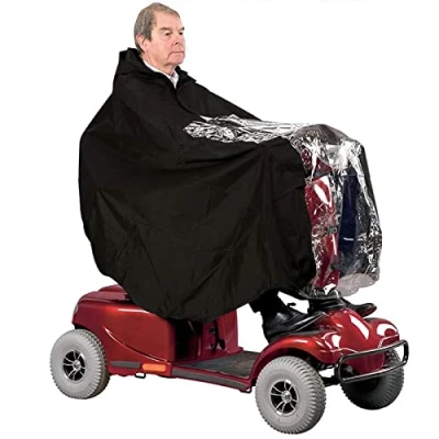 Image of Multifunctional Rain Poncho Raincoat Universal Waterproof Mobility Scooter Cape Cover, Upgraded Outdoor Reusable Cover for Activities,Hiking and Cycling