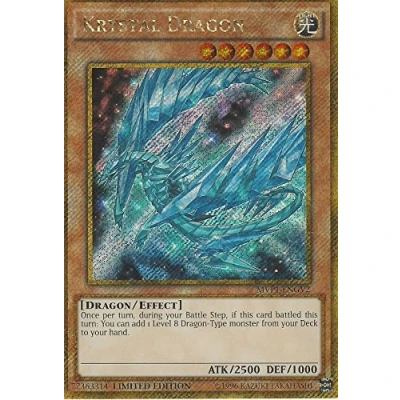 Image of yu gi oh YuGiOh MVP1 ENGV2 1st Ed Krystal Dragon Gold Secret Rare card single