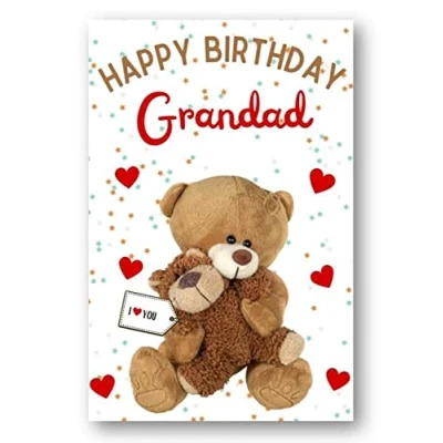 Image of Second Ave Grandad I Love You Bear Cute Happy Birthday Card Greetings