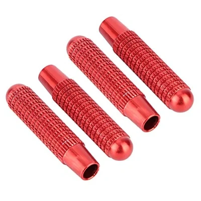 Image of KSTE 4pcs Car Door Lock Pin Knob Cover Fit Compatible with Mercedes Benz A B E CLA GLA GLC GLK Class(Red)