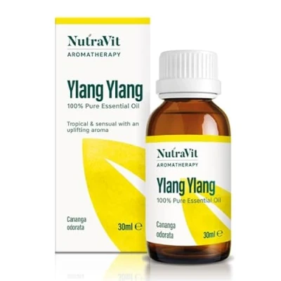 Image of NutraVit Madagascan Ylang Oil 100% Pure Essential 30ml Therapeutic Grade Aromatherapy Diffuser, Humidifier, Massage, Stress Relief &amp; Hair Growth