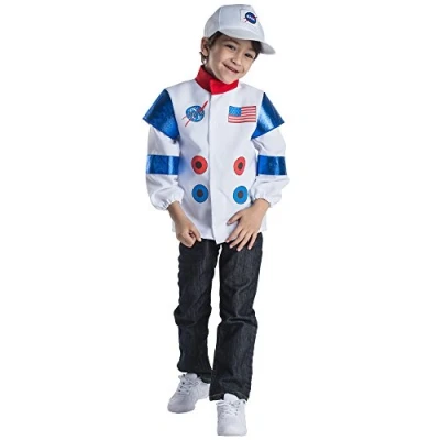 Image of Dress Up America Astronaut Role Play Costume Kids Pretend Outfit Sets for Toddlers