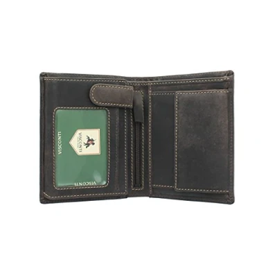 Image of VISCONTI Oiled Leather RIFLE Wallet 709 Oil Brown