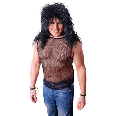 Image of Bristol Novelty AC559 Black String Vest Costume Unisex Adult, Medium