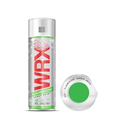 Image of WRX Fluorescent Garden Green Spray Paint 400 ml 513 Multi Purpose For Metal Plastic Wood… (1)