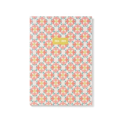 Image of Letts of London Morocco A5 Academic 2024/2025 week to view diary coral