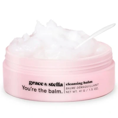 Image of grace &amp; stella Cleansing Balm Makeup Remover Moisturizing Oil Based Cleanser to Melt Deep Make Up Balm, Vegan Fragrance Free Face (41 g/1.5 oz)