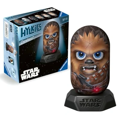 Image of Ravensburger Star Wars Hylkies Figures Chewbacca Gifts for Kids and Adults Age 6 Years Up Collectable Toys 3D Jigsaw Puzzles, Brown