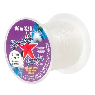 Image of Pepperell Stretch Magic Bead and Jewelry Cord .5 mmX100m Clear