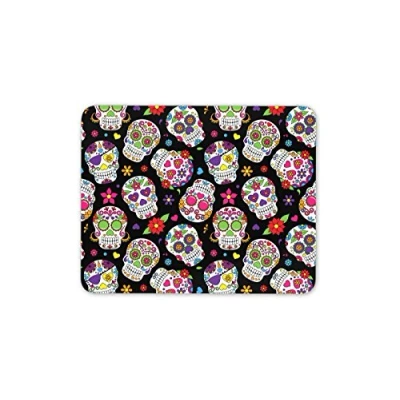 Image of Destination Vinyl Ltd Funky Sugar Skull Mouse Mat Pad Girls Skulls Flowery Gift PC Computer #8442