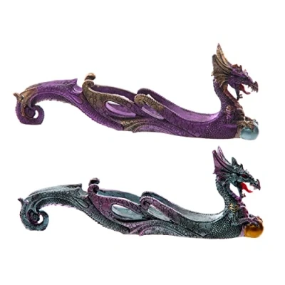 Image of Puckator Dark Legend Dragon Incense Holder Zen Meditation Gifts Holders For Sticks Spiritual Burner Men And Women Ashcatcher Resin