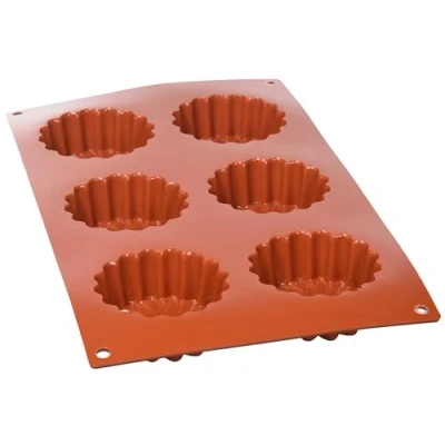 Image of Silikomart 20.056.00.0060 SF056 Margherita Silicone Mould No. 6 Daisies, Terracotta
