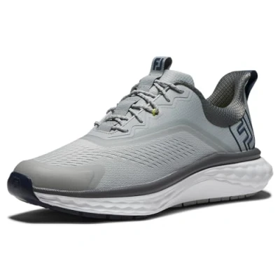 Image of FootJoy Men&#039;s Fj Quantum Golf Shoe, Grey/White/Bliue, 8 UK