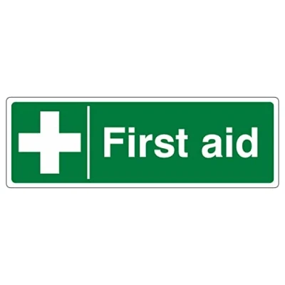 Image of 450mmx150mm First Aid Sign Rigid Plastic