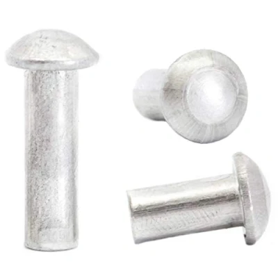 Image of M5 (5mm x 16mm) Solid Aluminium Round Head Rivets DIN 660 (Pack of 20)