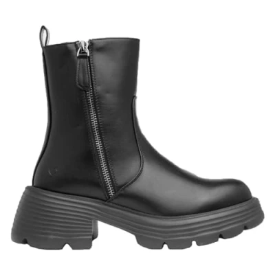 Image of Heavenly Feet Bree Black Lightweight Vegan Side Zip Ankle Boots (Black, UK Footwear Size System, Adult, Women, Numeric, Medium, 6)