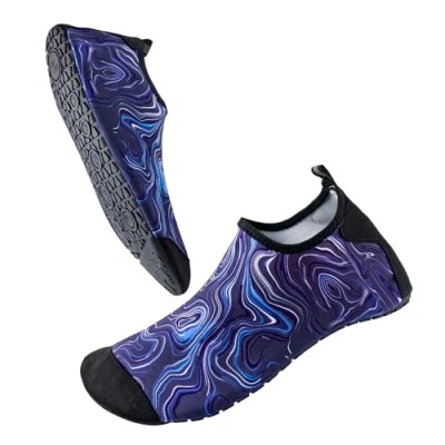Image of Water Shoes Beach Mens Womens Lightweight Barefoot Aqua Quick Dry Breathable Surf Diving Swim Shoes, Dark Blue, 38 39