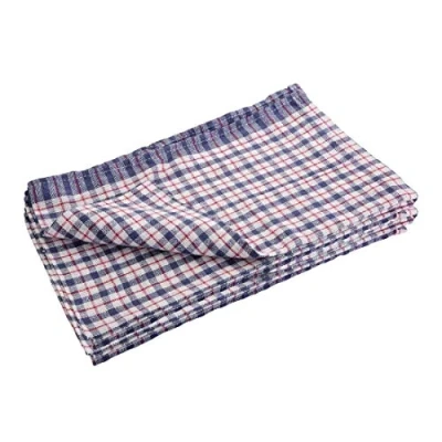 Image of Nisbets Essentials Tea Towels in Multicolour 70% Cotton &amp; 30% Polyester Quick and Easy Washing Pack of 5