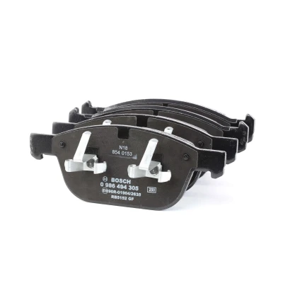 Image of 8525D141, BP1241, E990R019042638 Brake pad set BOSCH 0 986 494 305 Low Metallic with piston clip, anti squeak plate VOLVO: XC60 I