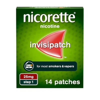 Image of Nicorette Step 1 Invisi 25mg Patch Nicotine 14 Patches (Stop Smoking Aid)