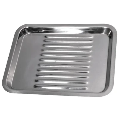 Image of Medical Rectangular Grooved base Instrument trays Medical, Dentistry, Tattoo studio,Veterinary and Multipirpose Use (250x200x15MM)