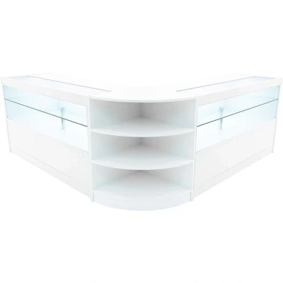 Image of White Shop Counter Set Andromeda LED Light C1500 LM60 150cm 60cm